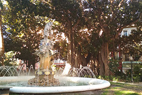 Vue du port depuis les remparts du Chateau Santa Barbara
